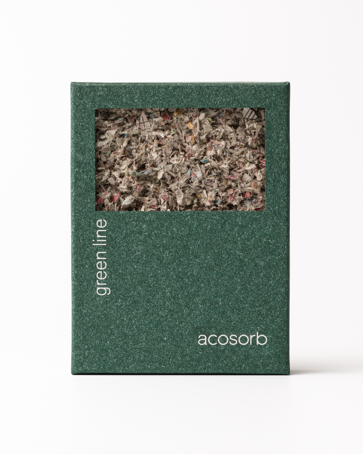 Acosorb Green Line — 100% post-consumer recycled acoustic spray